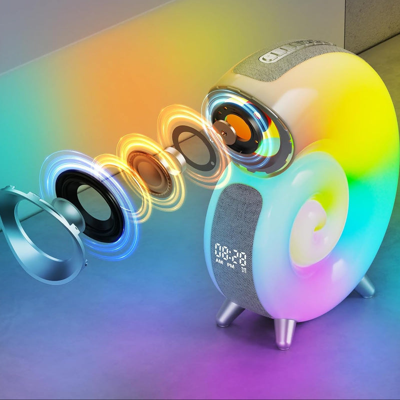 Caricatore Wireless 4in1 con Luce Notturna e Altoparlante