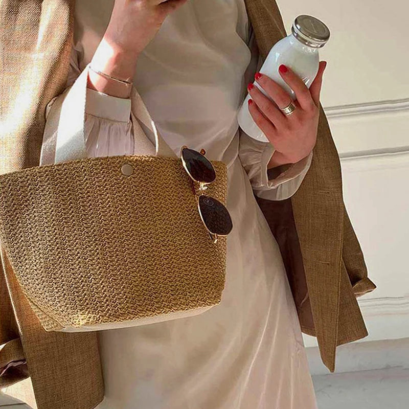Borsa Paglia Intrecciata Donna Estate